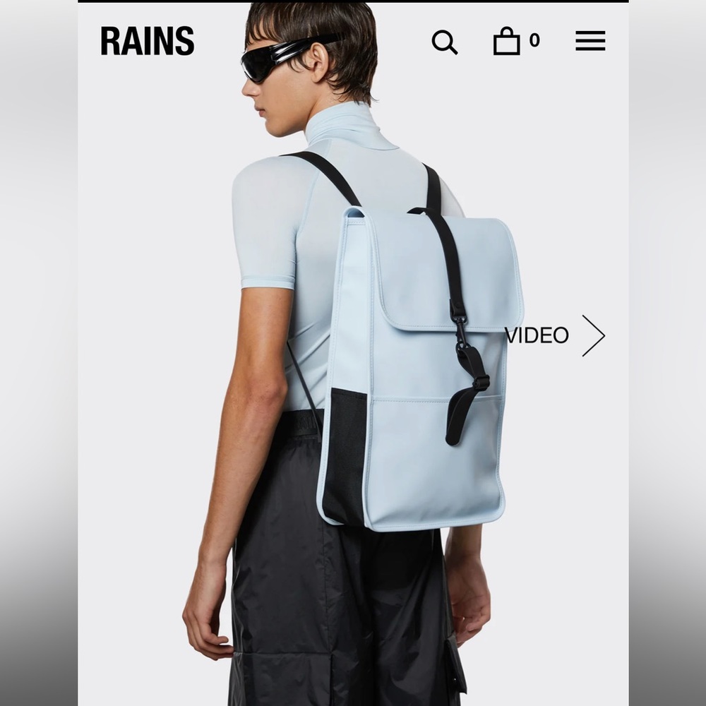 Light Blue Rains bagpack